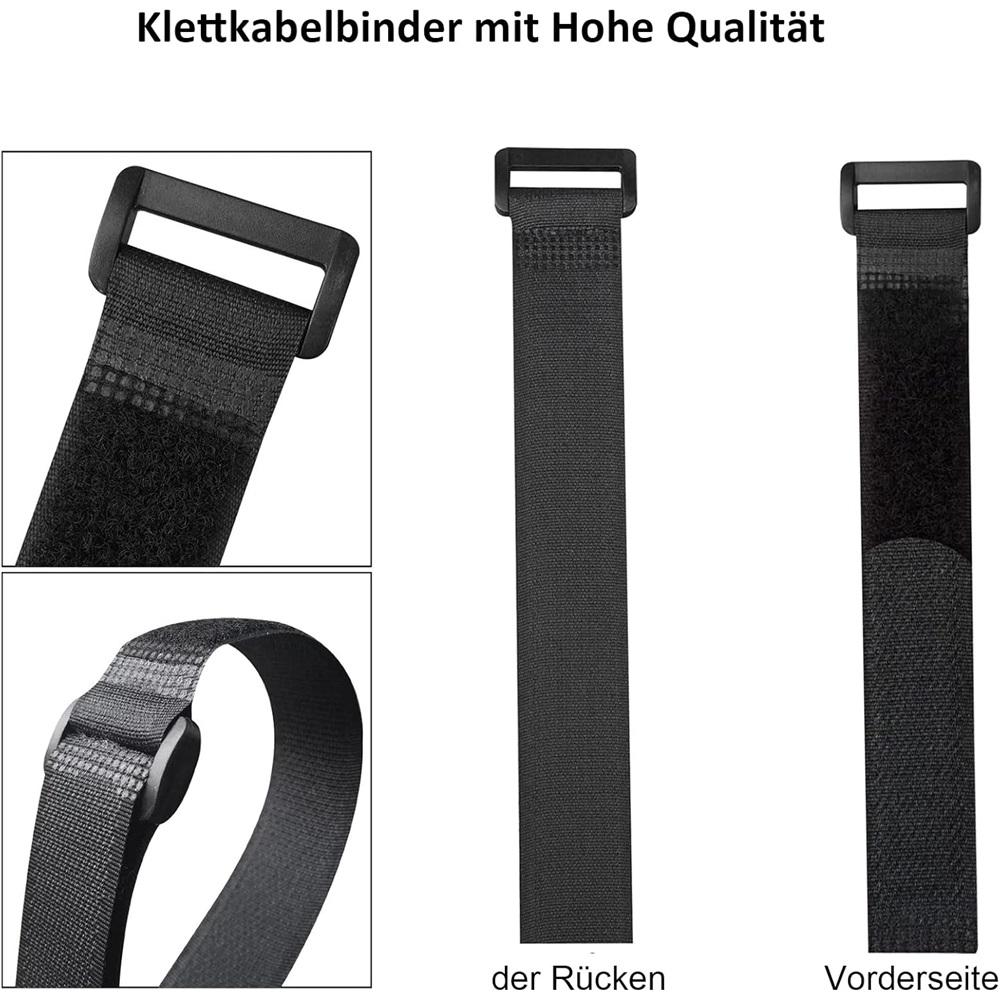 Pack Of 25 Reusable Nylon Cable Ties 15/20/30 Cm Lengths Black Universal Cable Ties For Cable Management, Cable Organiser