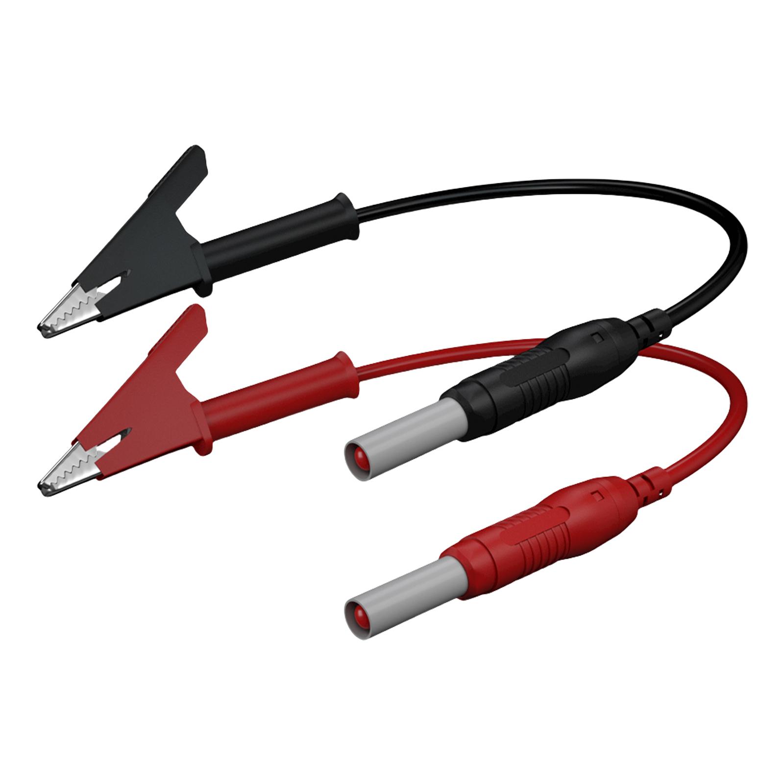 

2pcs Safety Type Banana Plug to Alligator Clips Test Lead Wire 4mm 3.3ft Test Lead Wire for Electrical Multimeter