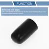 X AUTOHAUX Silicone Cap Silicone Plug Plumbing Handling Mecla Cap Plumbing End Cap Black