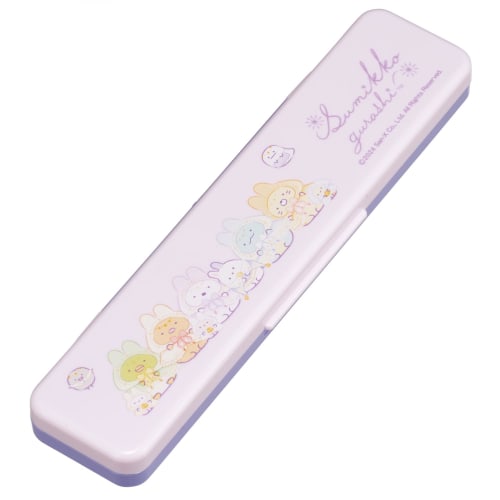 Skater Chopsticks and Spoon Set, Bento Box, Adult, Antibacterial, Combo Set, 18cm, Quiet, Made in Japan, Sumikko Gurashi Charm, CCS3SAAG-A