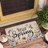1Pcs Anti Fatigue Kitchen Rugs Bird ColorfulFlowers Print Waterproof Non-Slip Thick Cushioned Kitchen Mat Heavy Duty Comfort Standing Mat for Kitchen