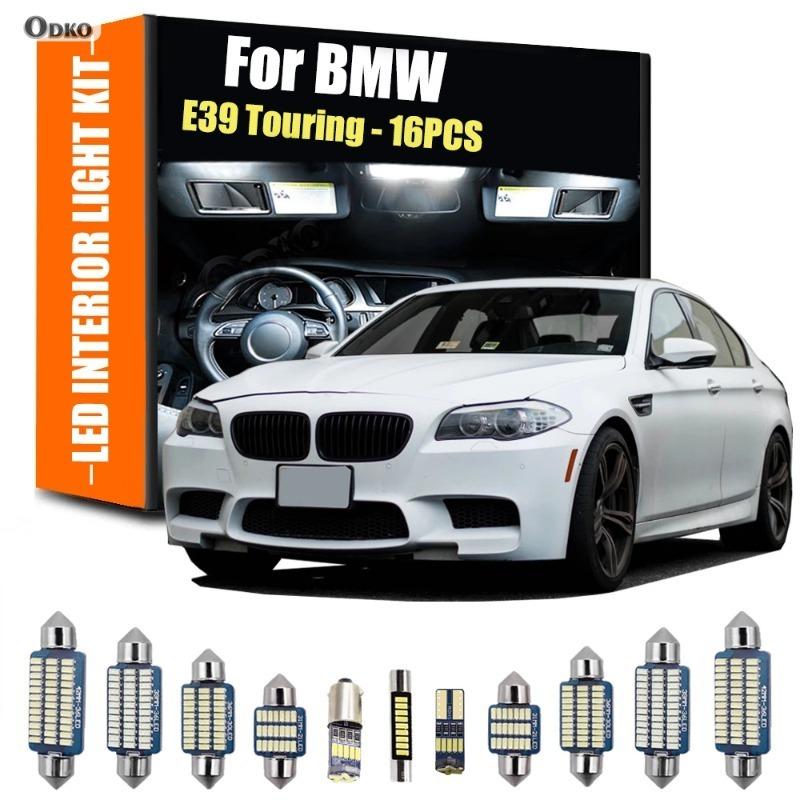 For BMW E39 Touring 16Pcs Canbus LED Interior Light Kit  Luggage Door Courtesy Bulb Accessories Signal Lamp Car Lights Blue 16PCS