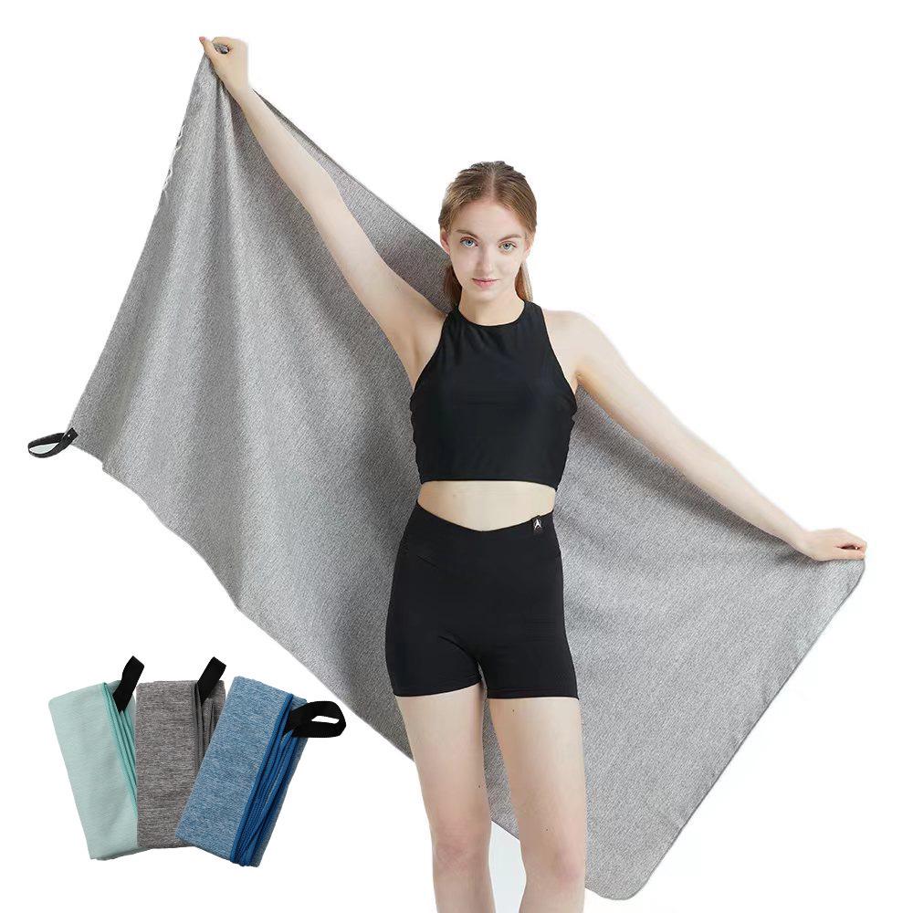 

Microfiber Quick-Dry Sports Towel: Outdoor Fitness Sweat Absorbent Towel 80x160 cm рожевий