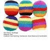 Hand Knitted Footbag Sack Set, Colorful Crochet Juggling Balls for Kids Adults, Soft Filled Sandbags for Balance And Coordination, Outdoor Game Toy