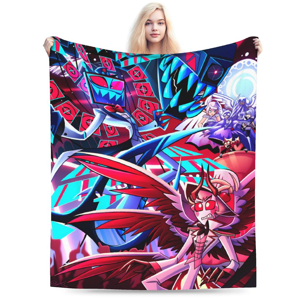 Relax Alastor Vox Blankets Quality Soft Warm Hazbines Hoteles Bedding Throws Autumn Students Couch Chair Fashion Bedspread