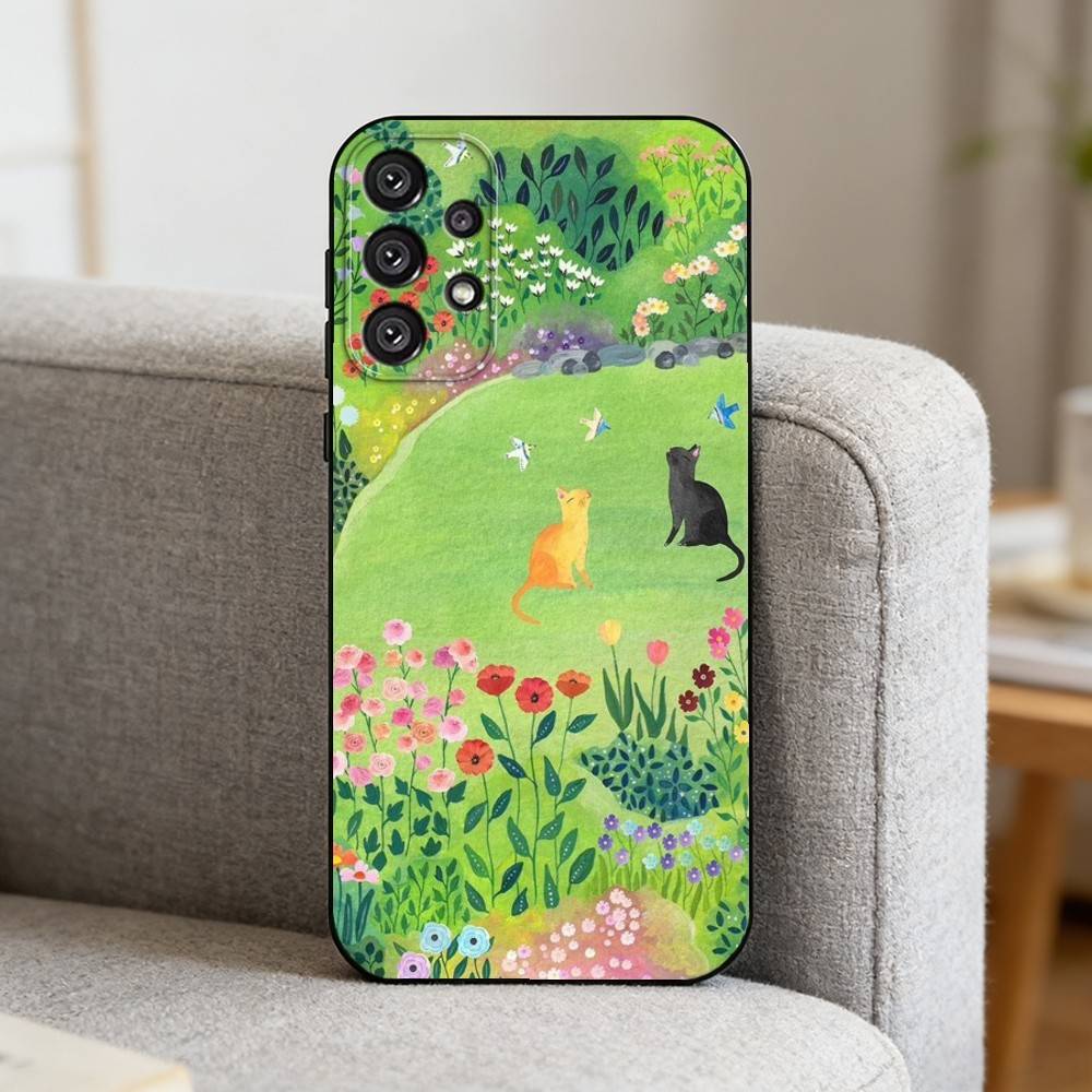 

C-Cute Animals and Nature Phone Case For Samsung S25,S24,S21,S22,S23,S30,Ultra,S20,Plus,Fe,Note,10,9,5G Black Cover Samsung S23plus5G