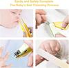 Baby Nail Kit, 4-in-1 Baby Nail Care Set with Cute Case, Baby Nail Clippers, Scissors, Nail File & Tweezers, Baby Manicure Kit