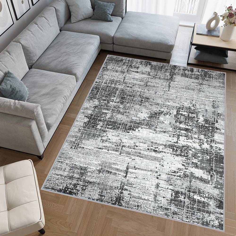 

Моющийся ковер с принтом Rovigo Home RVG0702 50x80 серый