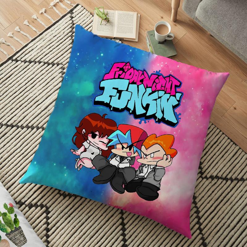 Friday Night Funkin Cushion Pillow Case Whitty Boyfriend Pillow Cover Lemon Demon Monster Living Room Decorative Pillow Kids Gift 45cm