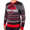 Jurassic Park Mens Ugly Logo Christmas Sweatshirt