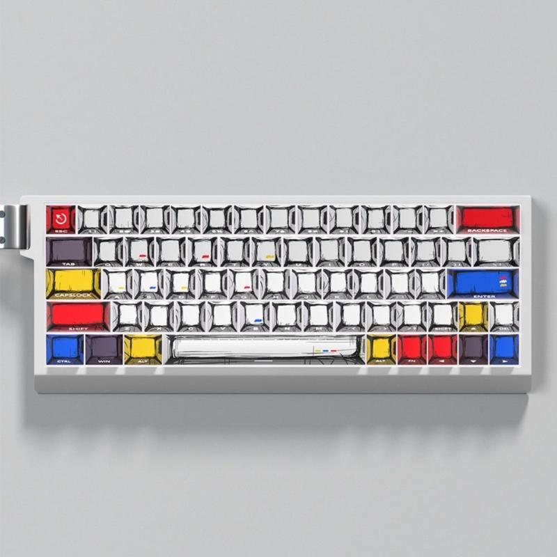 64/74Key Side Print Translucents Keycaps Comics Style Original Profile Sublimations Backlit Keycap for Mechanical Keyboards