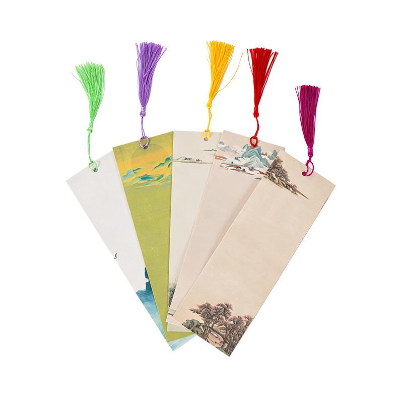Traditional Chinese Calligraphy DIY Bookmark with Tassel for Students