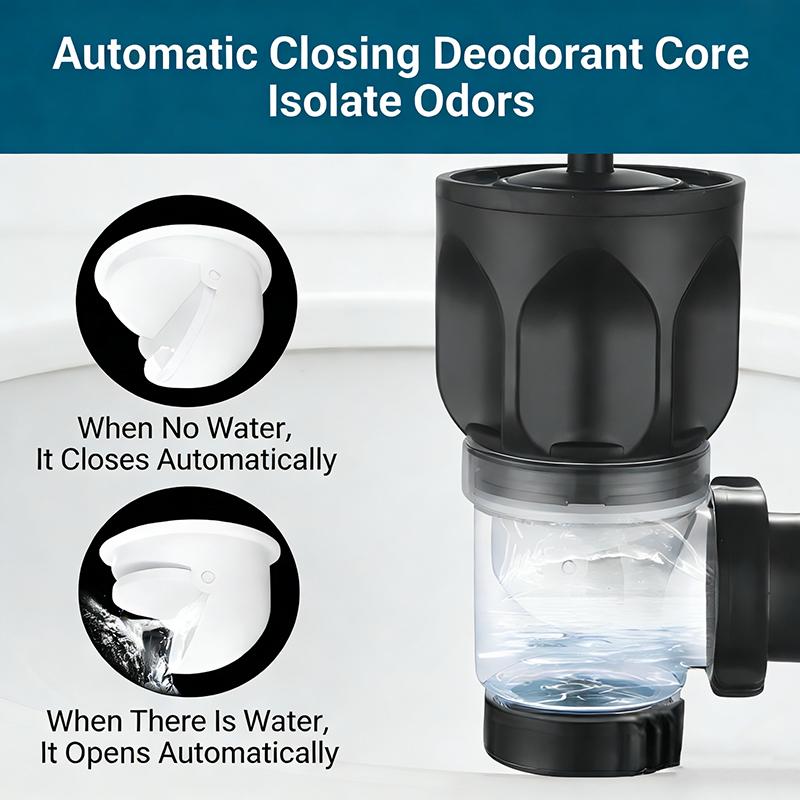 Flip Top Anti-Odor Drain Pipe Set Kitchen Sink Drain Retractable Deodorizing Filter Flexible Downspout Bathroom Anti Clogging