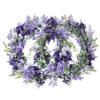 Artificial Lavender Wreath Realistic Spring Floral Wreath for Wedding Front Door Outdoor Indoor