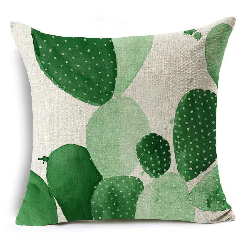 Nordic Style Succulents Printed Cushion Cover Pineapple Ananas Pattern Pillow Case Home Decorative Sofa Car Chair Throw Pillows