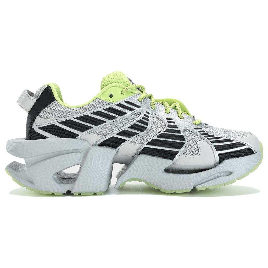 FILA Space Fabric Synthetic Leather TPU Comfortable Versatile Low-Top Casual Shoes Men sneaker Green Gray F12M314103FVA