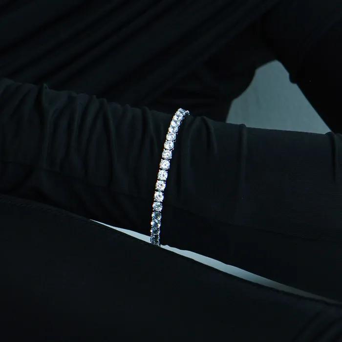Weißes Tennisarmband [3 GRÖSSEN]
