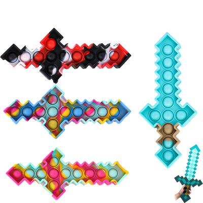 [Ready Stock] Pop It Sword Fidget Toys Stress Reliever Toys For Kids Push Bubble Anxiety