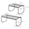 Double-Layered Cupboard Dish Rack Iron Kitchen Organizer Rack Seasoning Storage Rack  Kitchenware