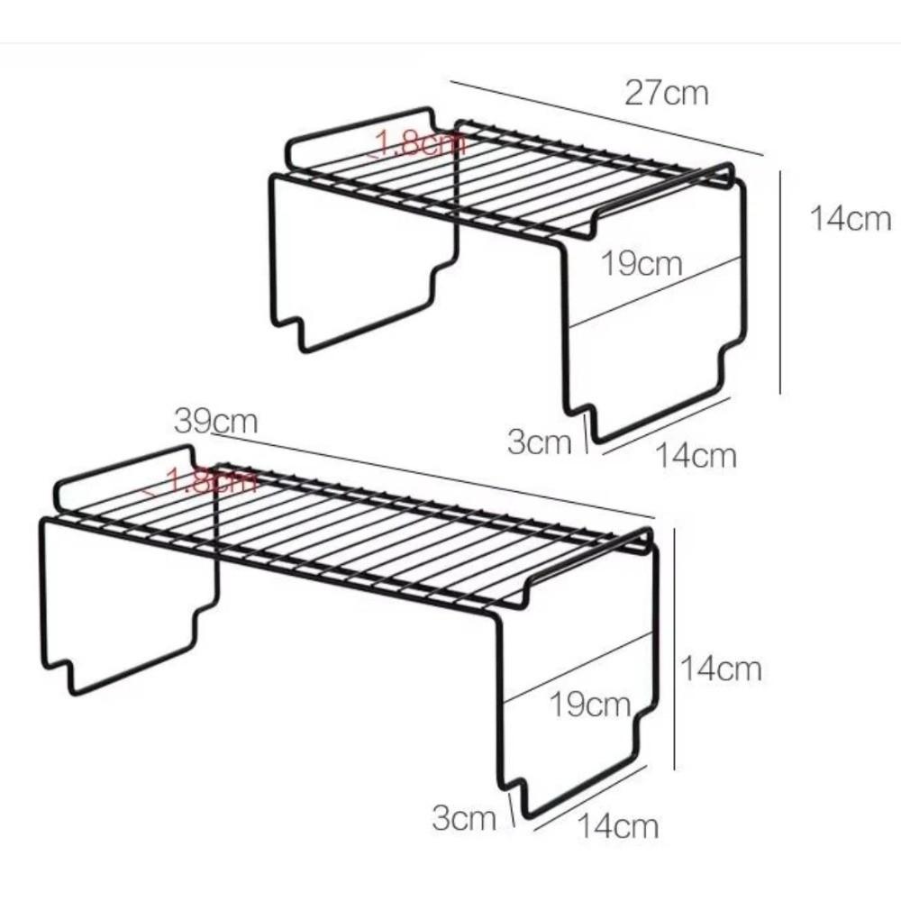 Double-Layered Cupboard Dish Rack Iron Kitchen Organizer Rack Seasoning Storage Rack Kitchenware
