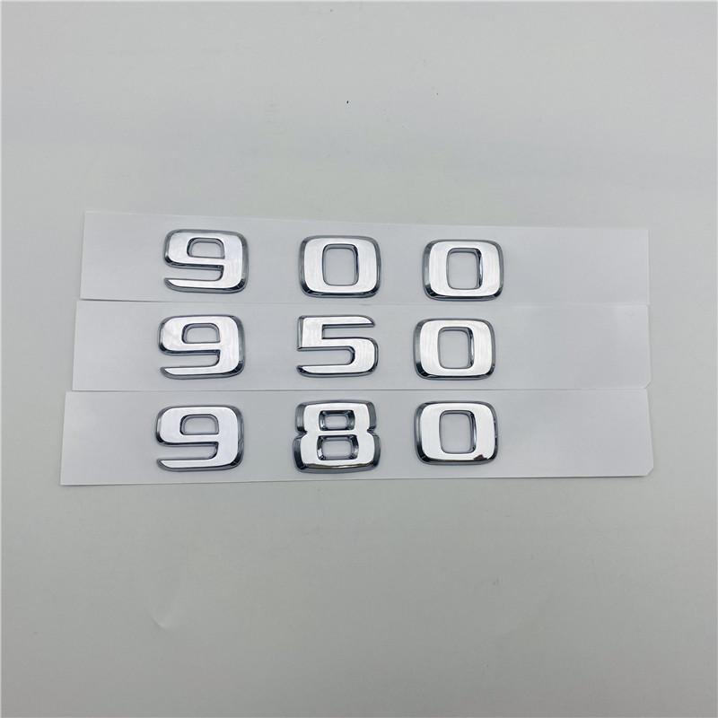 For BRABUS 400 450 460 480 500 550 560 580 600 650 700 800 850 880 900 Chrome Letters Number Trunk Emblem Logo