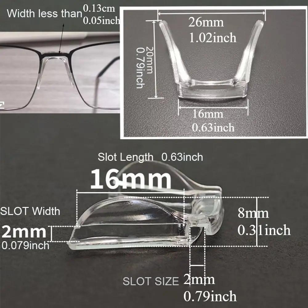 1Pc Transparent Invisible Anti-Slip Glasses Nose Pads Non-Slip Eyeglass Accessories Suitable for Reading, Fashion Glasses & Frames Durable Nose Pads