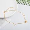 Korean Cold Style 24K Gold-Plated Clavicle Necklace – Titanium Steel Pendant Jewelry