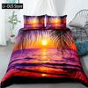 Sunset Hawaii Long Beach Gorgeous Duvet Cover Set King Queen Double Full Twin Single Size Bed Linen Set