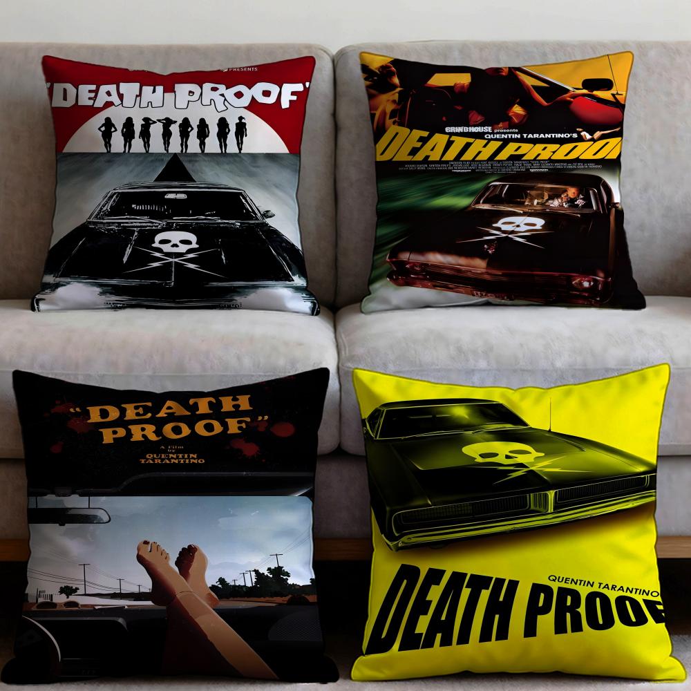 Movie D-Death Proof Cushion Cover Premium Comfort Reversible Pillow Cove -Two in One Design for Any Room & Car Interior