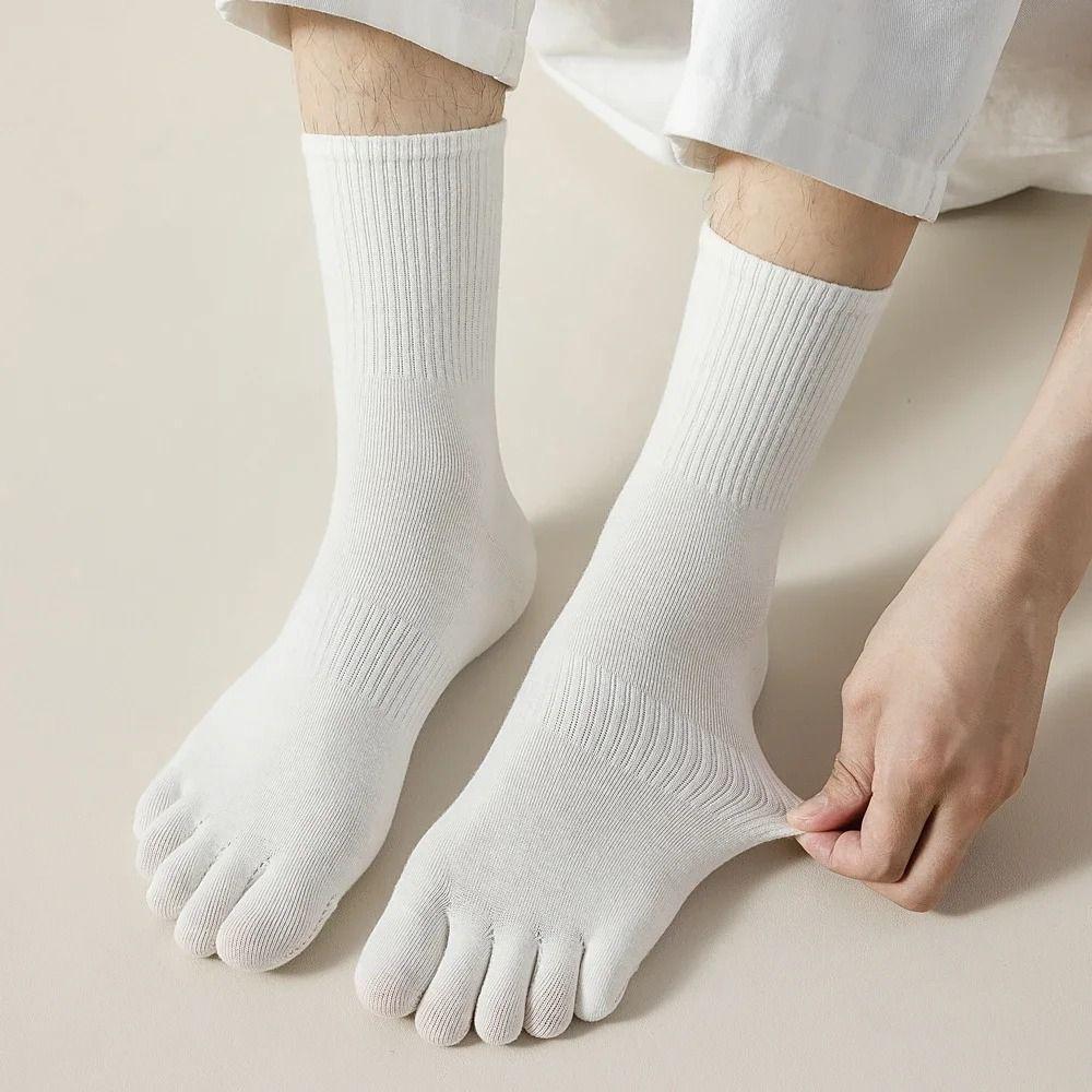 Short Tube Five Finger Socks With Separate Fingers Cotton Toe Socks Sport
