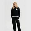26 Styles 3D Reflective Letter Hoodie & Straight-Leg Pants Set - Comfortable Casual Wear