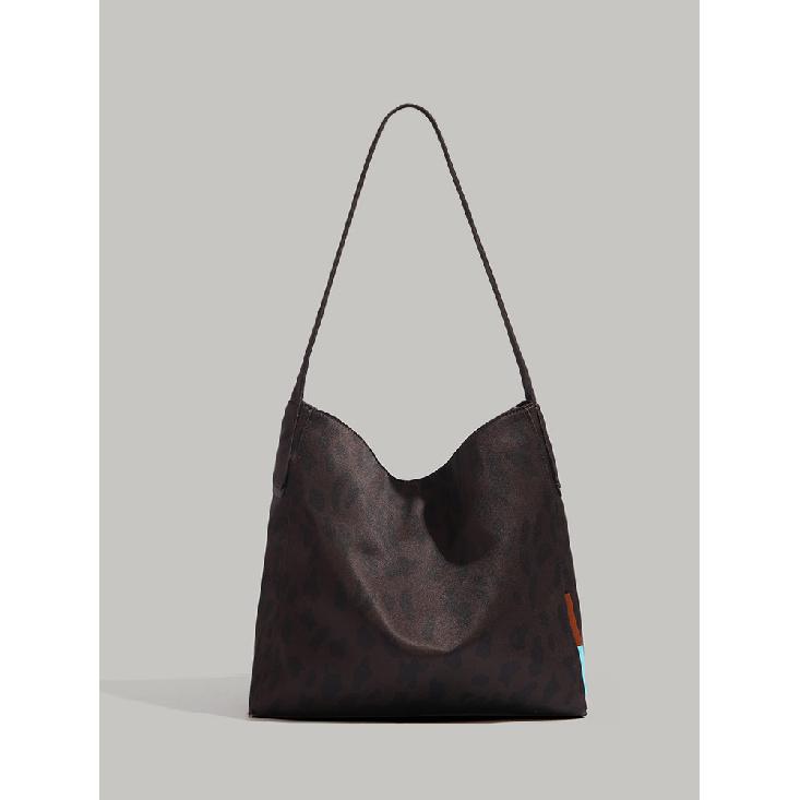 2024 New Vintage Casual Tote Bag Large Capacity Student Class Commute Lazy Style Handbag Shoulder Bag