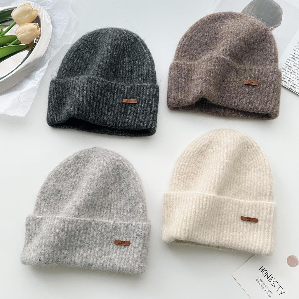 Solid Color Knitted Beanies Hat Winter Warm Women Wool Hat Multicolor Skullies Caps Soft Elastic Cap Sport Bonnet Gorro