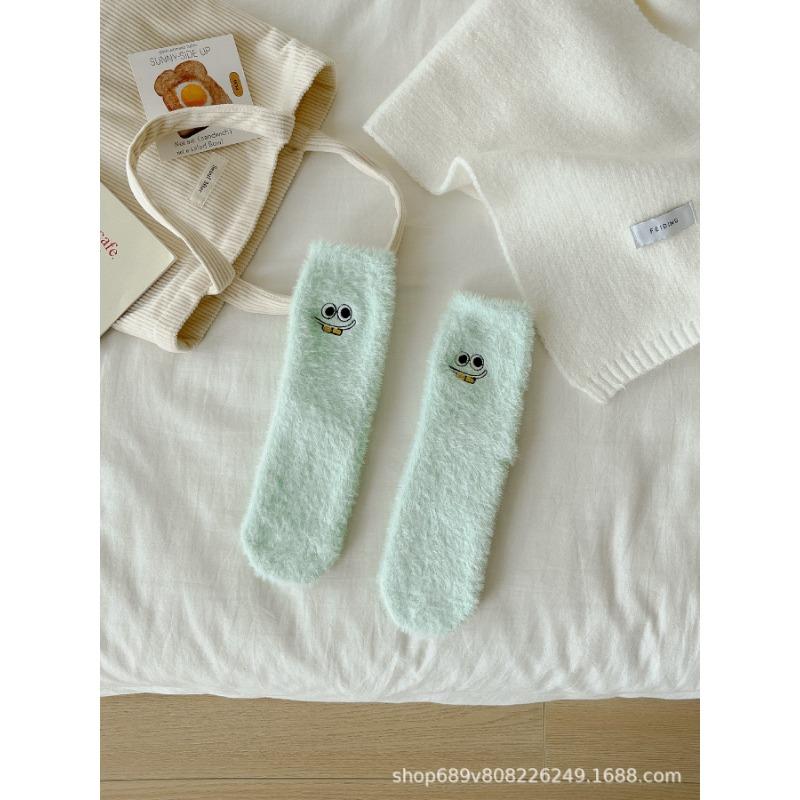 Ladies Autumn and Winter Thickened Warm Soft Breathable Floor Socks