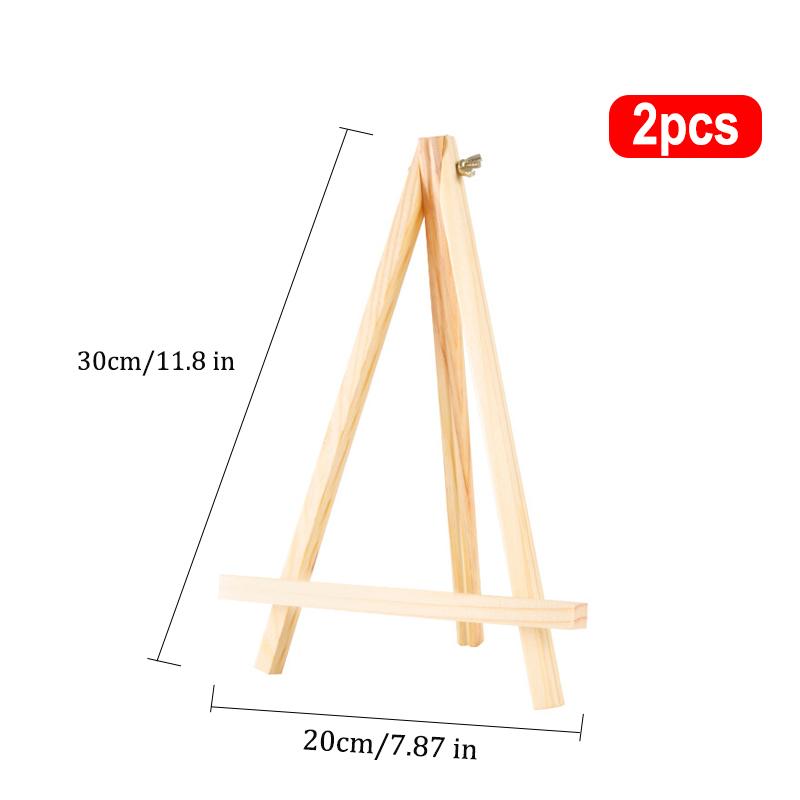2pcs Wooden Easel For Painting,30/40/50cm Height Portable Folding Desktop Display Triangle Bracket,Art Supplies