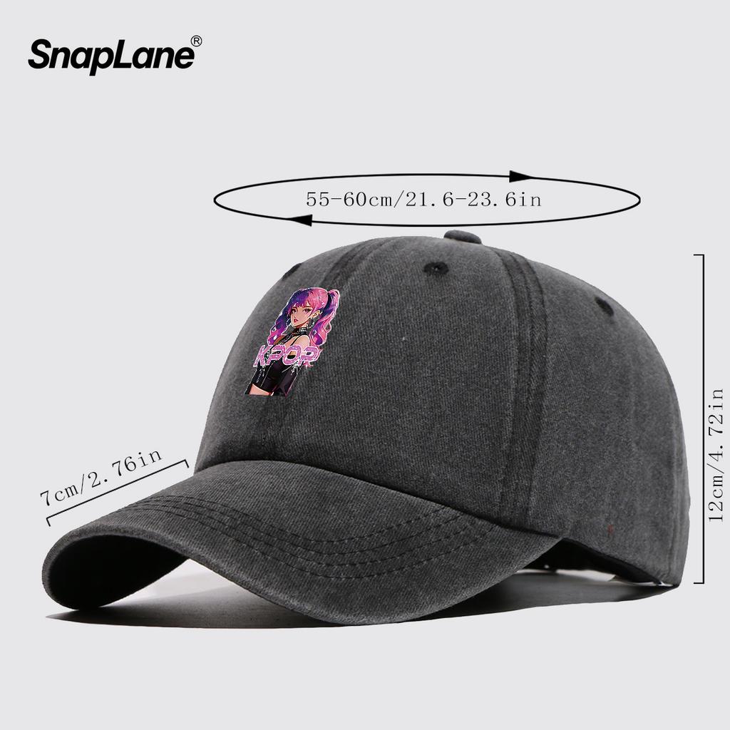 pc KPOP Themed Twin Tail Print Baseball Cap Trendy Fashion Design EyeCatching Personality Unisex Adjustable Size Street