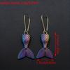 A Pair of Personalized Creative Colorful Stereoscopic Mermaid Tail Earrings for Party Wear