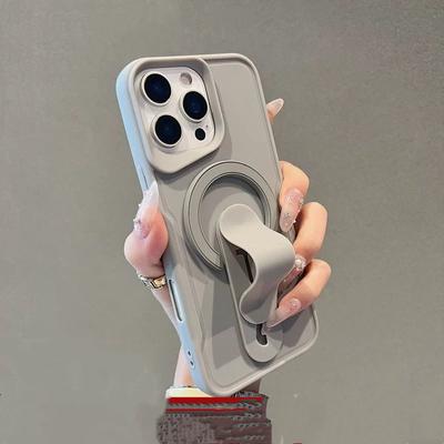 Pour Magsafe Silicone Liquide Support Invisible Coque de Téléphone Pour iPhone 16 15 14 13 12 11 Pro Max Charge Sans Fil Magnétique Housse