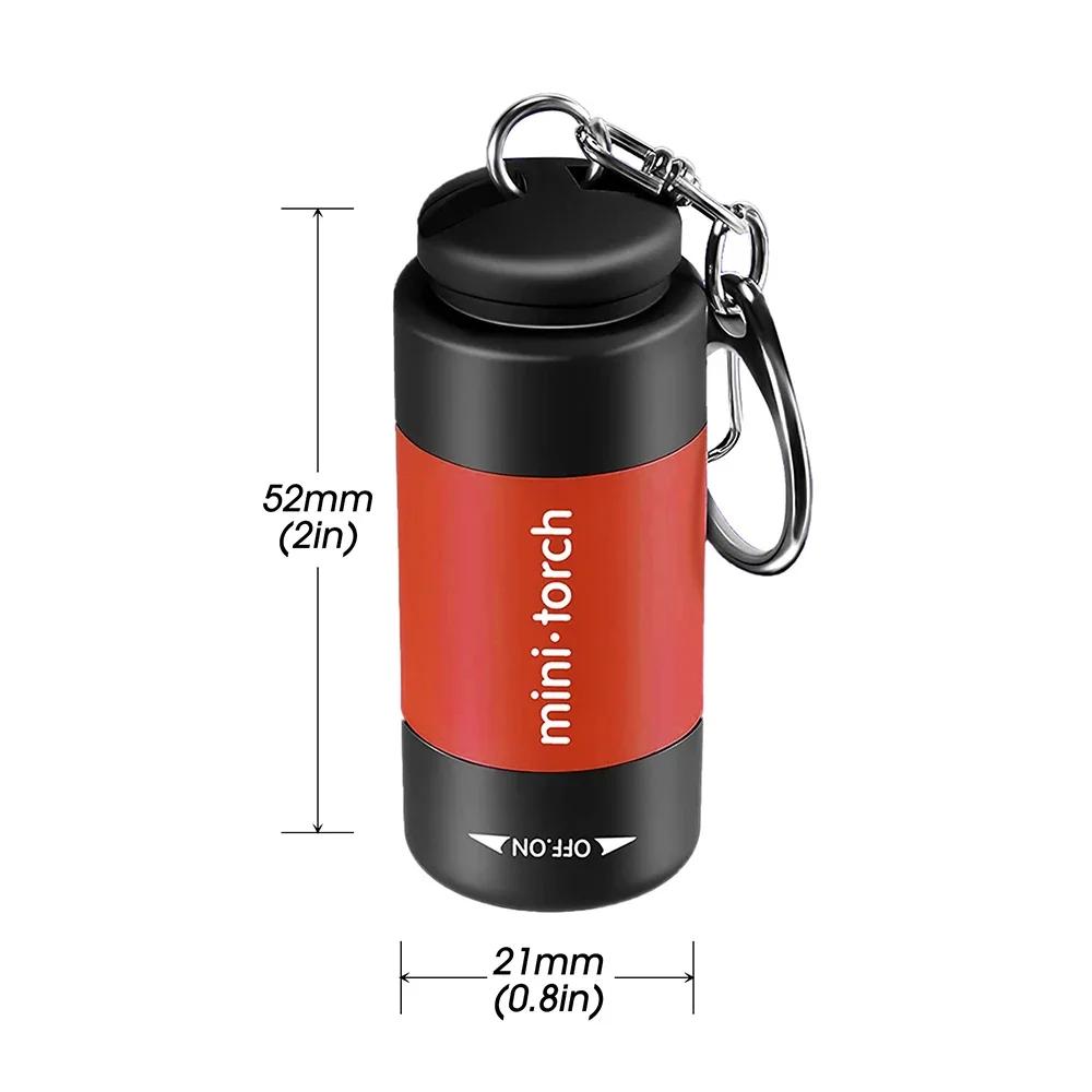 LED Mini Keychain Lights USB Rechargeable Waterproof Torch Light Portable Multifunctional Strong Flashlight For Outdoor Camping
