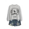 Women's Fashion Starry Round Neck Hoodie