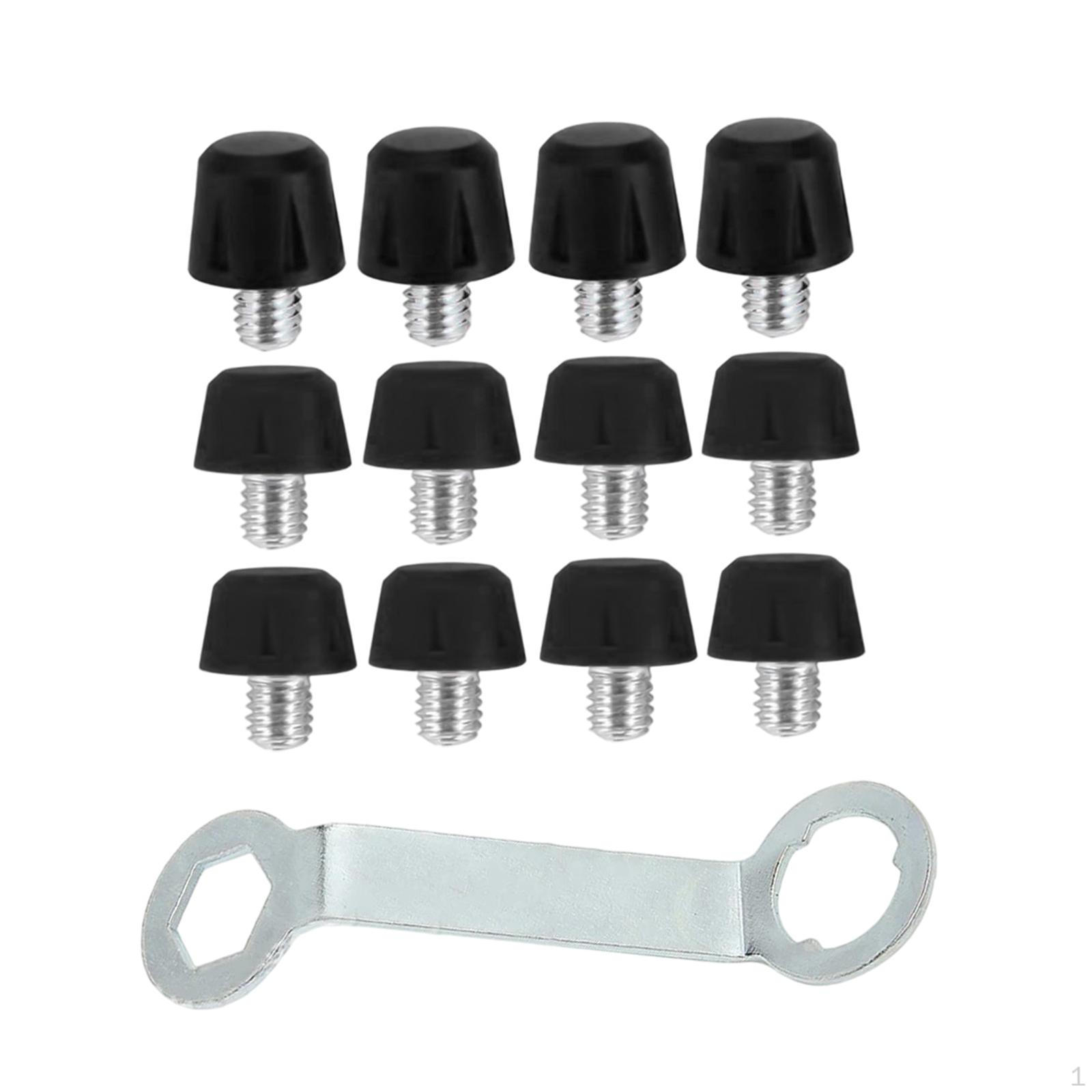 12 Штук Сменные Шипы для Футбольных Бутс Футбольная Обувь Резьбовые Противоскользящие с Ключом Дорожка