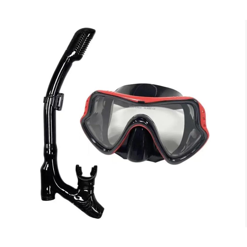 HB Diving Kit Adult Diving Mask Tempered Glass Full Dry Breathing Tube Professional Panoramic Diving Swimming Training Equipment