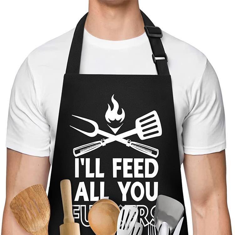 Letter Neck Apron Restaurant Barbecue Out-Of-Home Advertising Apron Summer Print
