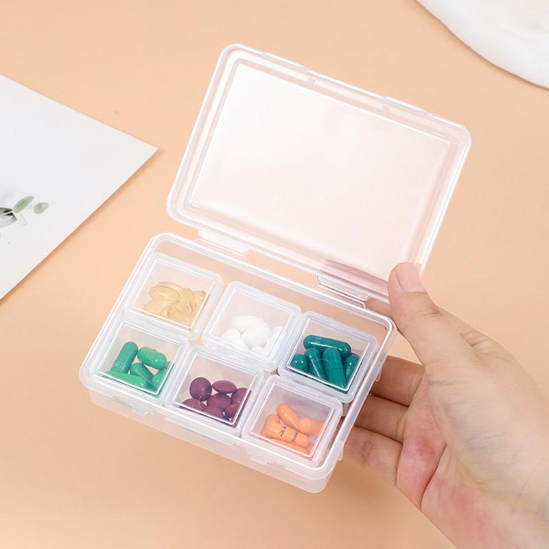 Portable Medicine Storage Box, Plastic Desktop Medicine Storage Box With Lid, Mini Household Medicine Box