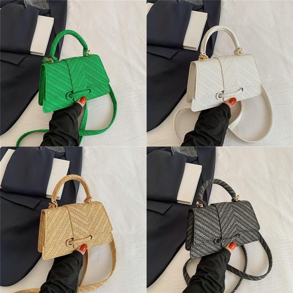 Chic Simple Crossbody Bag For Women Street Style Pu Leather Square Shoulder Bag