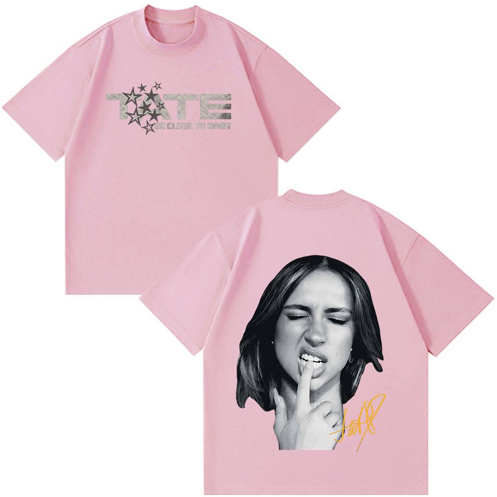 Tate Mcrae Album So Close To What Miss Possessive 2025 Welttour T-Shirts Männer Frauen Kurzarm T-Shirts Freizeit-T-Shirt