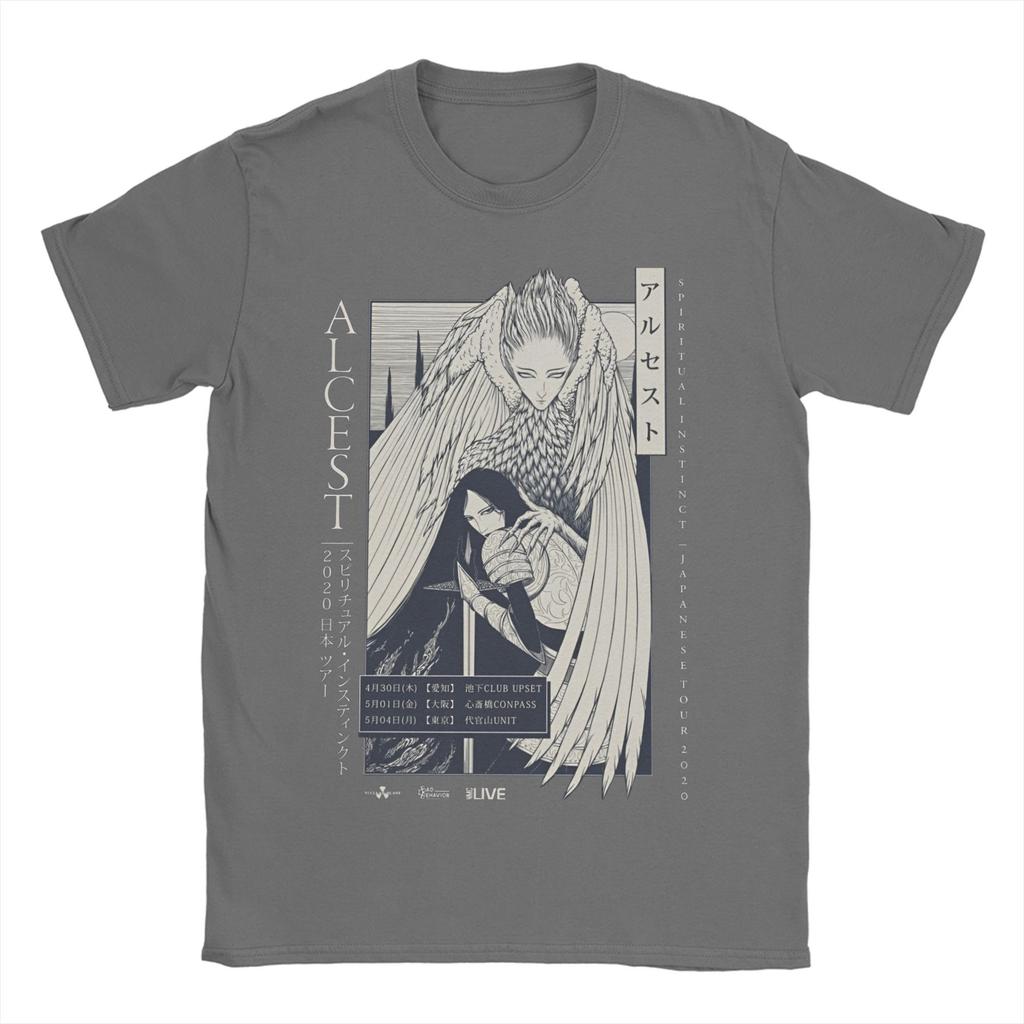 Men T-Shirt French ALCEST Band Novelty Cotton Tees Short Sleeve Music T Shirt O Neck Clothes Gift Idea