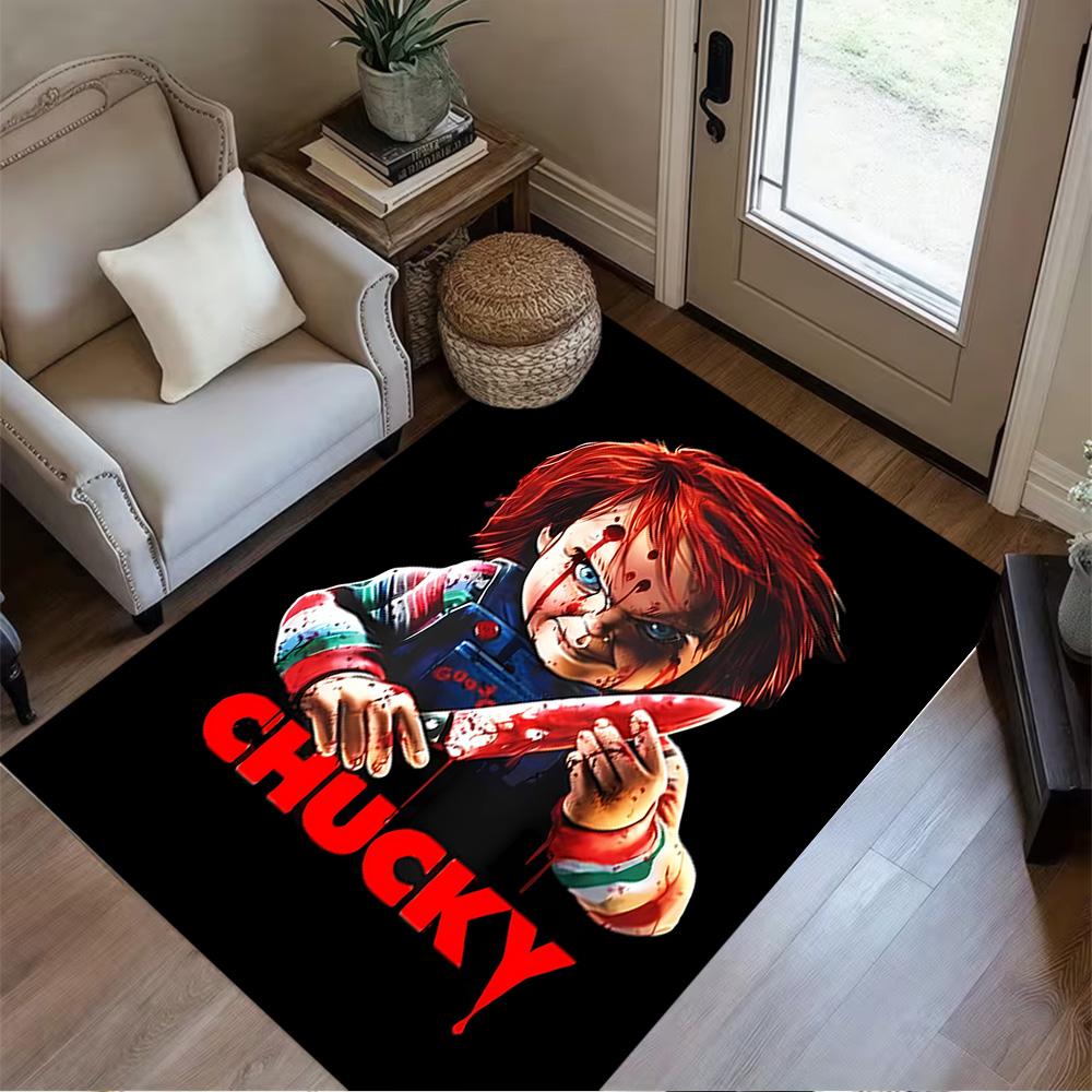 Chucky's Country Adventure Floor Rug Office Rug Design for Game Room Study Room Dormitory Entryway Antislip Carpet Office Home Decor