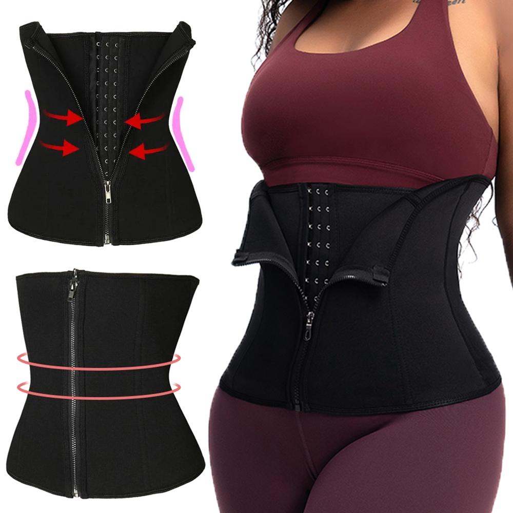 Women Waist Support Belt Sauna Sweat Waist Trainer Weight Loss Corset Slimming Belly Sheath Tummy Trimmer Cincher Sports Girdles