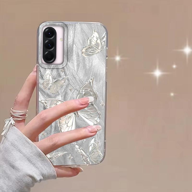 Luxury Butterfly Girls Case For Samsung Galaxy A56 A16 A26 A36 A06 A55 A35 A25 A15 A12 A32 A54 S24 S25 S22 S23 FE Fundas Cover